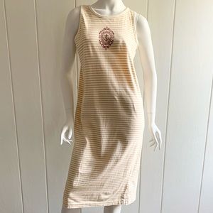 1990s Vintage Cotton Striped Nautical Dress